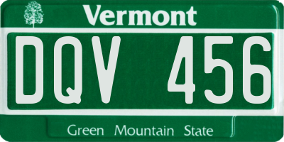 VT license plate DQV456