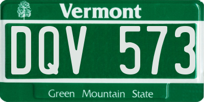 VT license plate DQV573