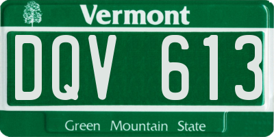 VT license plate DQV613