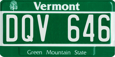 VT license plate DQV646