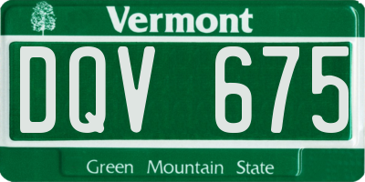 VT license plate DQV675