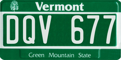 VT license plate DQV677