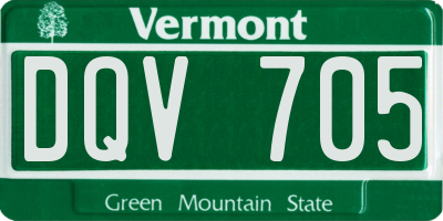 VT license plate DQV705