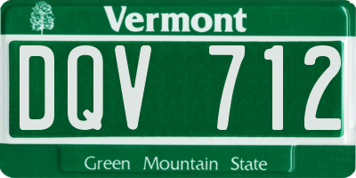 VT license plate DQV712