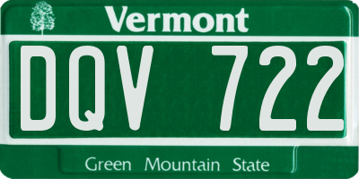 VT license plate DQV722