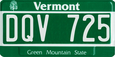 VT license plate DQV725