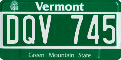 VT license plate DQV745