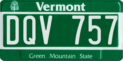 VT license plate DQV757