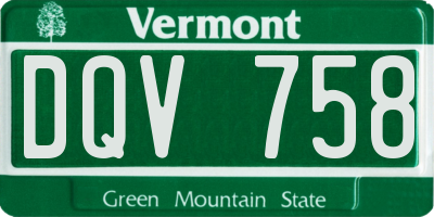 VT license plate DQV758