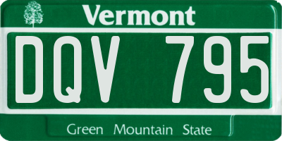 VT license plate DQV795