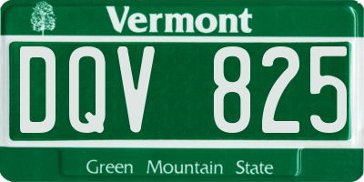 VT license plate DQV825