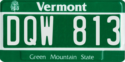 VT license plate DQW813