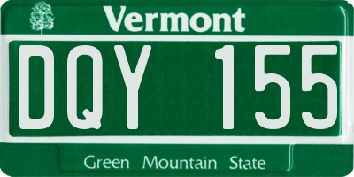 VT license plate DQY155
