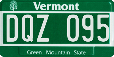 VT license plate DQZ095