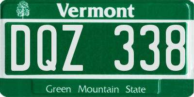 VT license plate DQZ338