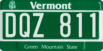 VT license plate DQZ811