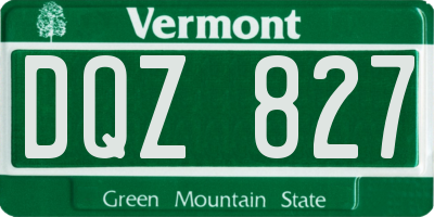 VT license plate DQZ827