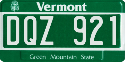 VT license plate DQZ921