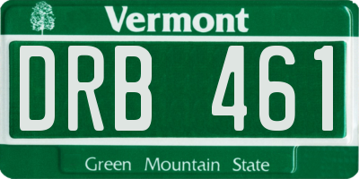 VT license plate DRB461