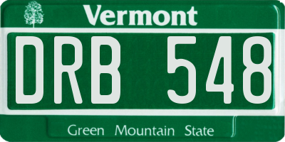 VT license plate DRB548
