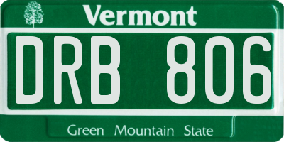 VT license plate DRB806