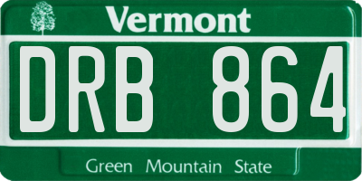 VT license plate DRB864