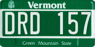 VT license plate DRD157