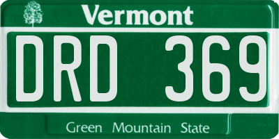 VT license plate DRD369