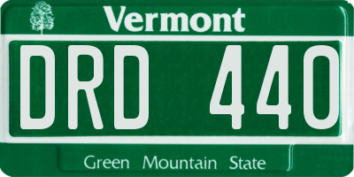 VT license plate DRD440