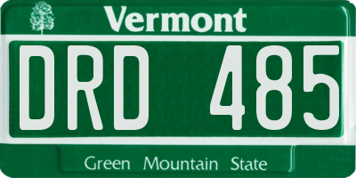 VT license plate DRD485