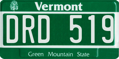 VT license plate DRD519