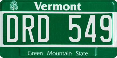 VT license plate DRD549