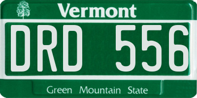 VT license plate DRD556