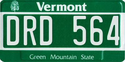 VT license plate DRD564