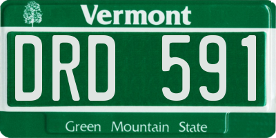 VT license plate DRD591