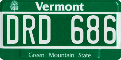 VT license plate DRD686