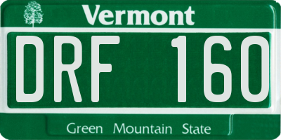 VT license plate DRF160