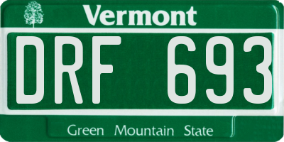 VT license plate DRF693