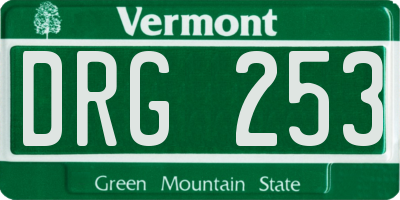 VT license plate DRG253