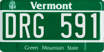 VT license plate DRG591
