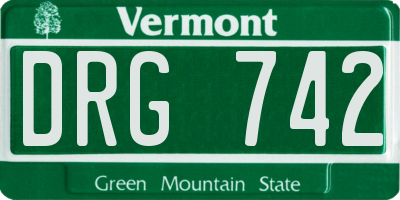 VT license plate DRG742