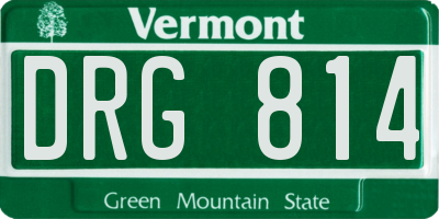 VT license plate DRG814