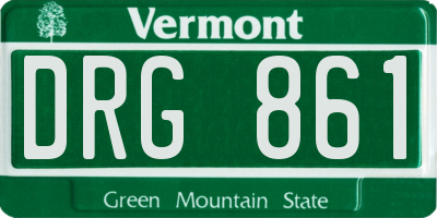 VT license plate DRG861