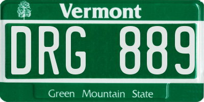 VT license plate DRG889