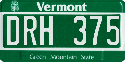 VT license plate DRH375