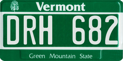 VT license plate DRH682