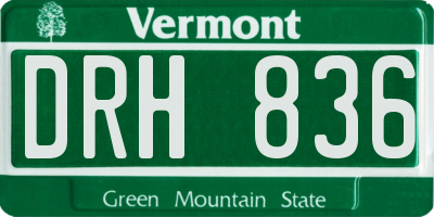 VT license plate DRH836