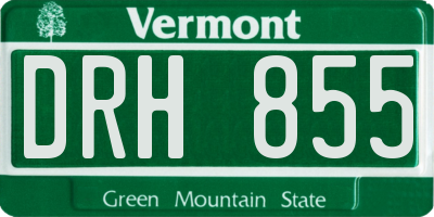 VT license plate DRH855