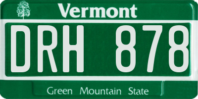 VT license plate DRH878