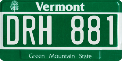 VT license plate DRH881